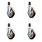 Service Caster Regency Work Table Locking Caster Replacement Set REG-SCC-EX20S514-PPUB-MRN-TLB-112-4 - alternate 1